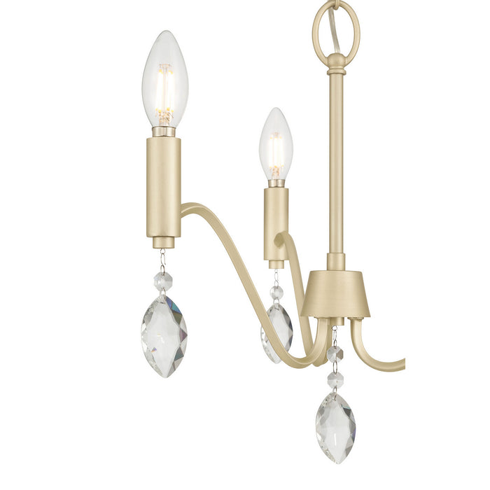 Millennium - 205103-AGSI - Three Light Chandelier - Aureline - Aged Silver