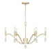 Millennium - 205106-AGSI - Six Light Chandelier - Aureline - Aged Silver