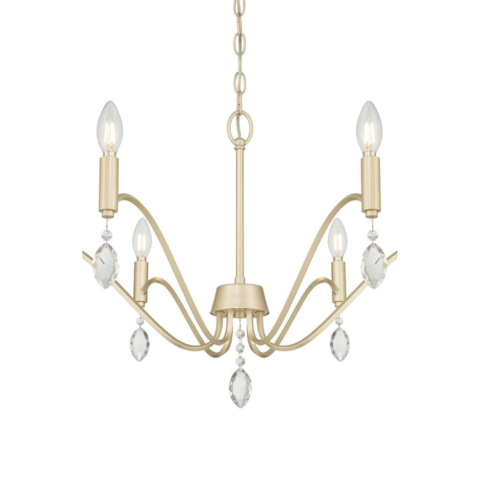 Millennium - 205106-AGSI - Six Light Chandelier - Aureline - Aged Silver