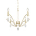 Millennium - 205106-AGSI - Six Light Chandelier - Aureline - Aged Silver