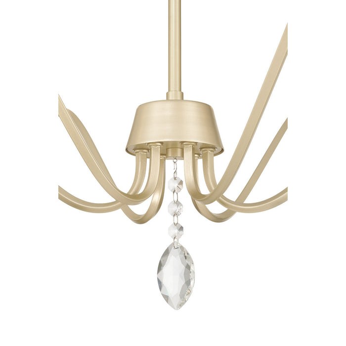 Millennium - 205106-AGSI - Six Light Chandelier - Aureline - Aged Silver