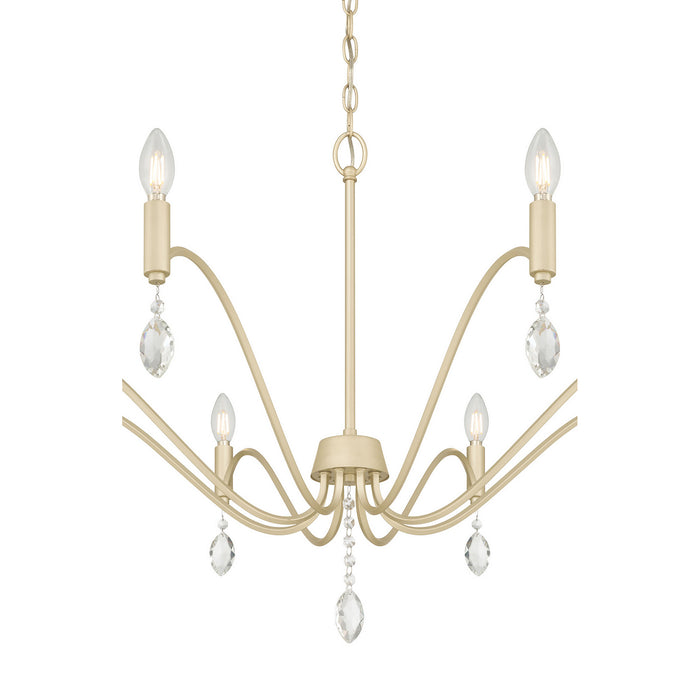 Millennium - 205108-AGSI - Eight Light Chandelier - Aureline - Aged Silver