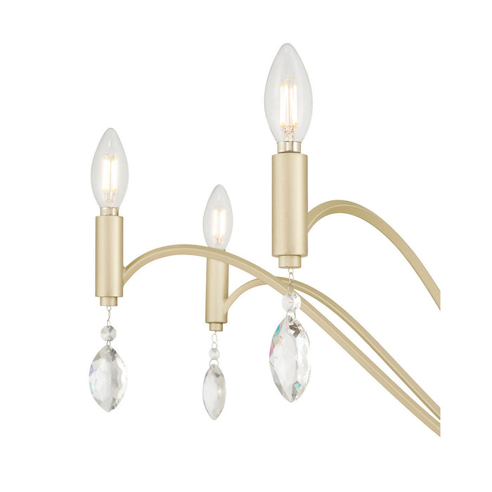 Millennium - 205108-AGSI - Eight Light Chandelier - Aureline - Aged Silver