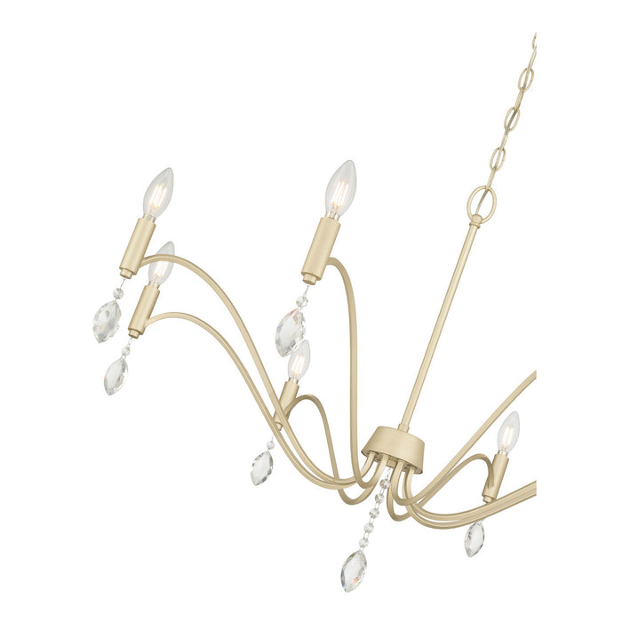 Millennium - 205108-AGSI - Eight Light Chandelier - Aureline - Aged Silver