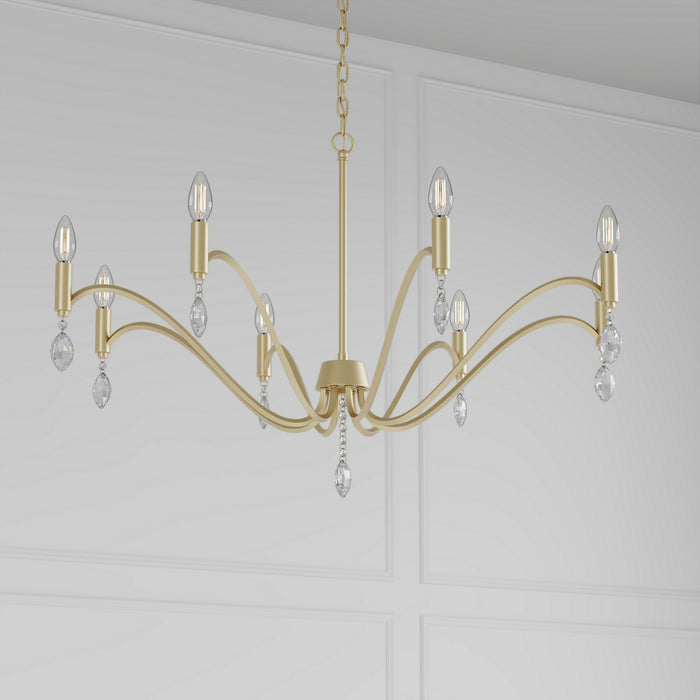 Millennium - 205108-AGSI - Eight Light Chandelier - Aureline - Aged Silver