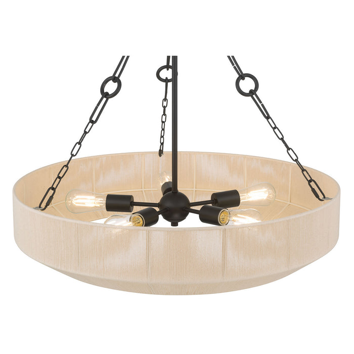 Millennium - 206105-MB - Five Light Pendant - Tresselle - Matte Black