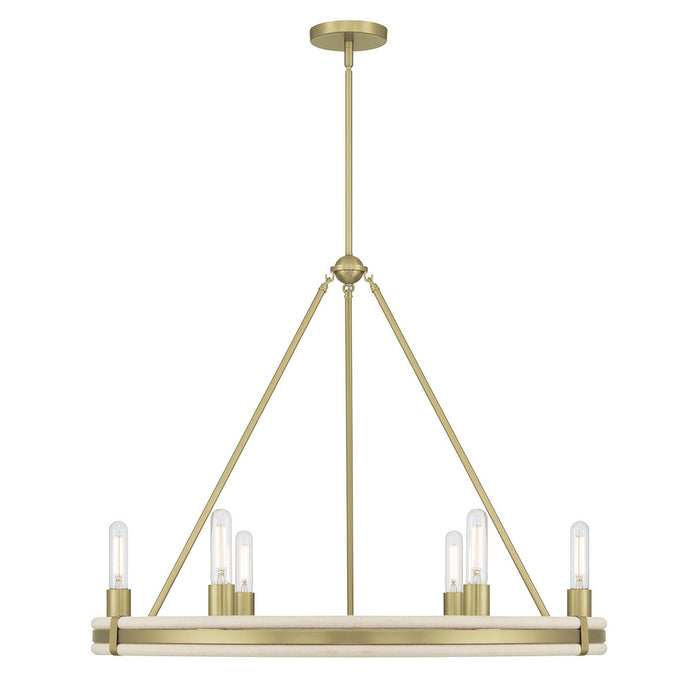 Millennium - 207106-VB - Six Light Chandelier - Rovessa - Vintage Brass