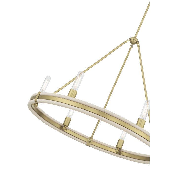 Millennium - 207106-VB - Six Light Chandelier - Rovessa - Vintage Brass