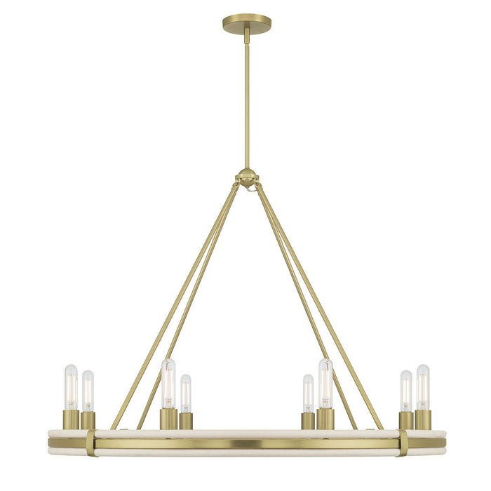Millennium - 207108-VB - Six Light Chandelier - Rovessa - Vintage Brass
