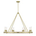 Millennium - 207108-VB - Six Light Chandelier - Rovessa - Vintage Brass