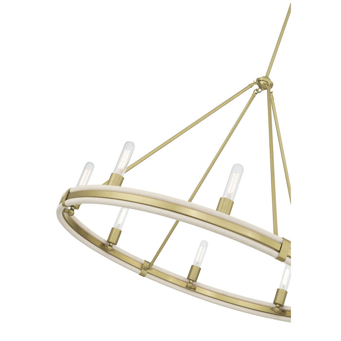 Millennium - 207108-VB - Six Light Chandelier - Rovessa - Vintage Brass