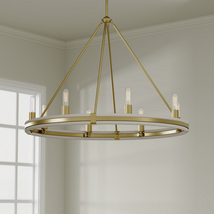 Millennium - 207108-VB - Six Light Chandelier - Rovessa - Vintage Brass