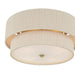 Millennium - 208104-VB - Four Light Flush Mount - Helbert - Vintage Brass