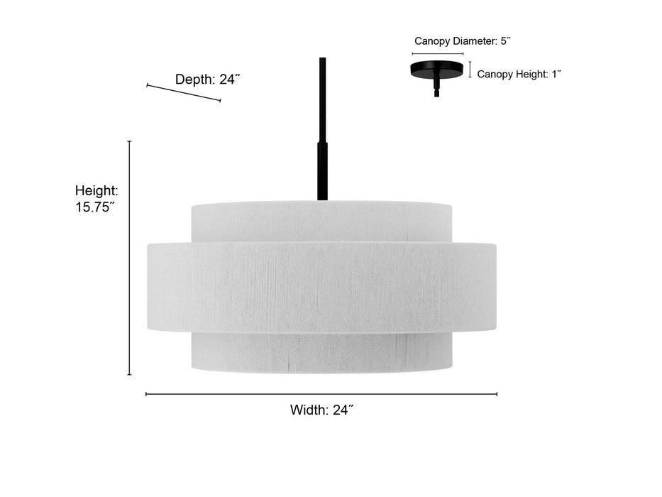 Millennium - 208105-MB - Five Light Pendant - Helbert - Matte Black