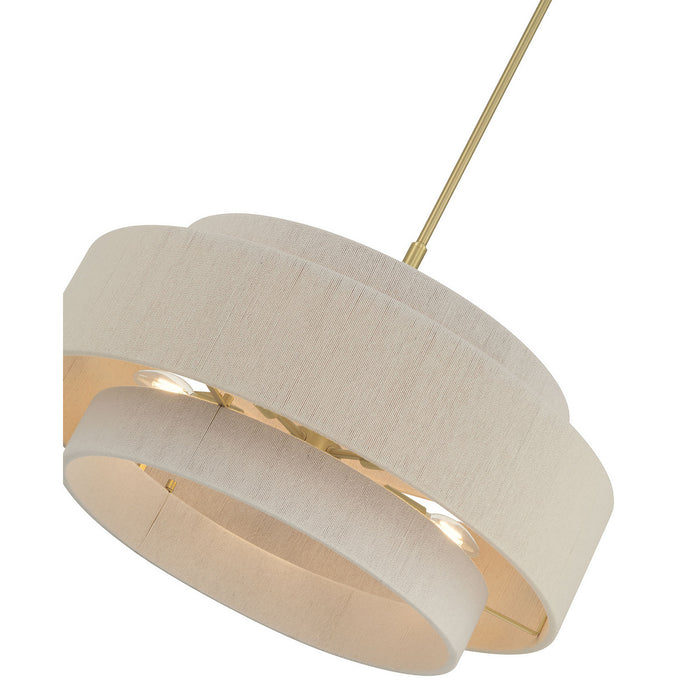 Millennium - 208105-VB - Five Light Pendant - Helbert - Vintage Brass