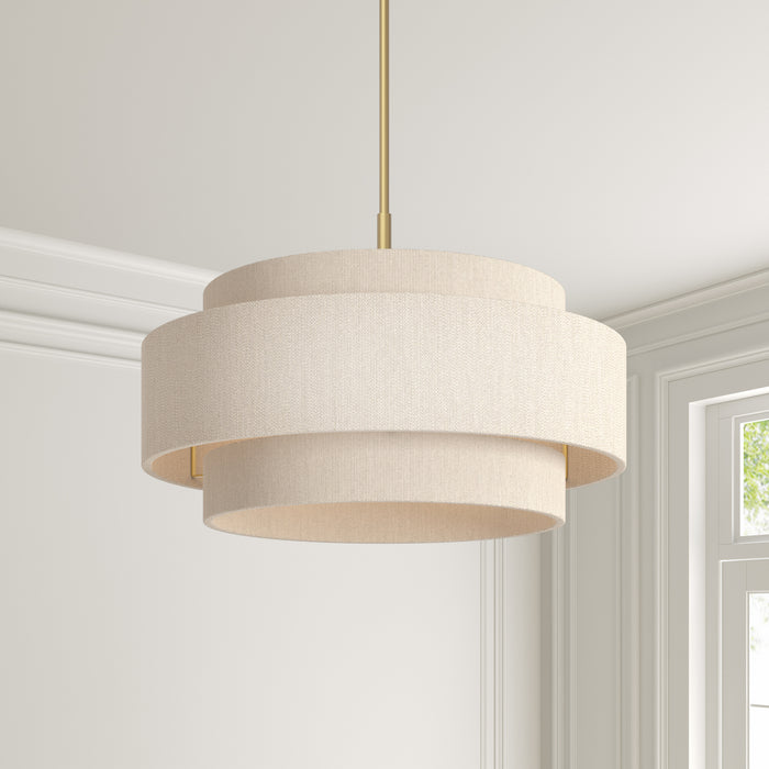 Millennium - 208105-VB - Five Light Pendant - Helbert - Vintage Brass