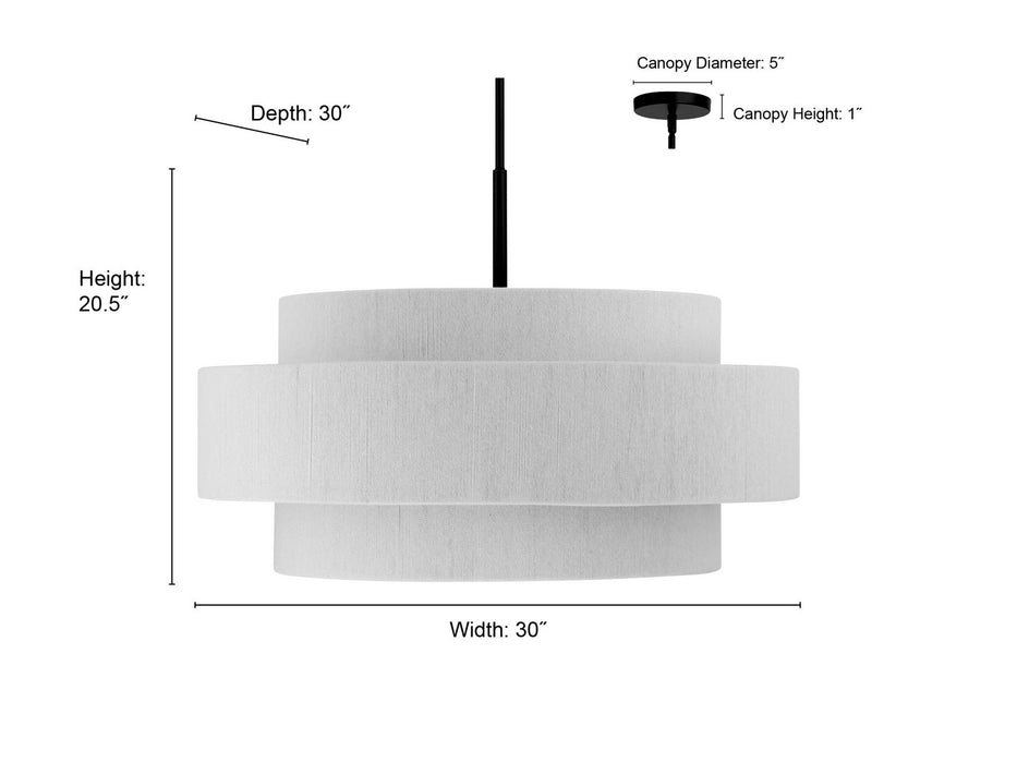 Millennium - 208106-VB - Six Light Pendant - Helbert - Vintage Brass