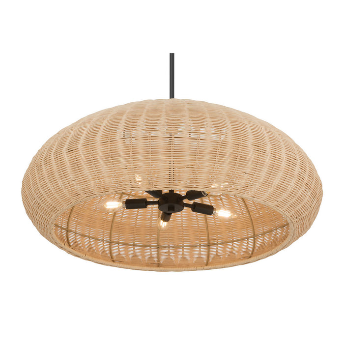 Millennium - 209105-MB - Five Light Pendant - Natora - Matte Black