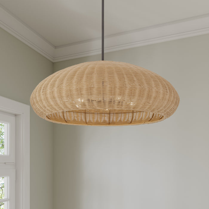 Millennium - 209106-MB - Six Light Pendant - Natora - Matte Black