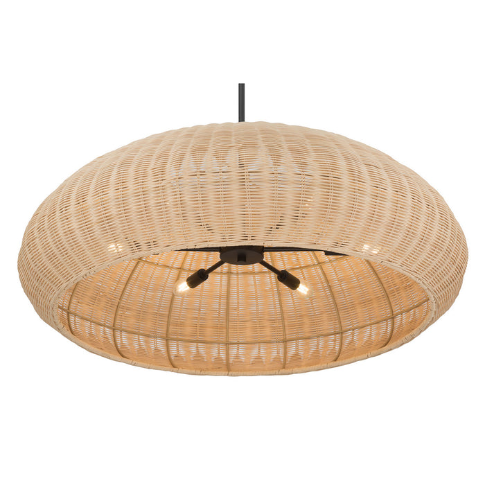 Millennium - 209106-MB - Six Light Pendant - Natora - Matte Black