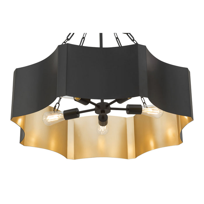 Millennium - 210205-MB/VB - Five Light Pendant - Ottavio - Matte Black