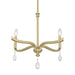 Millennium - 220104-VB - Four Light Chandelier - Viremont - Vintage Brass