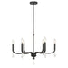 Millennium - 220106-MB - Six Light Chandelier - Viremont - Matte Black