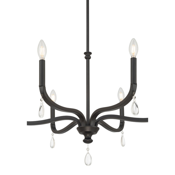 Millennium - 220106-MB - Six Light Chandelier - Viremont - Matte Black