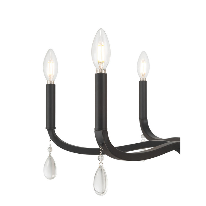 Millennium - 220106-MB - Six Light Chandelier - Viremont - Matte Black