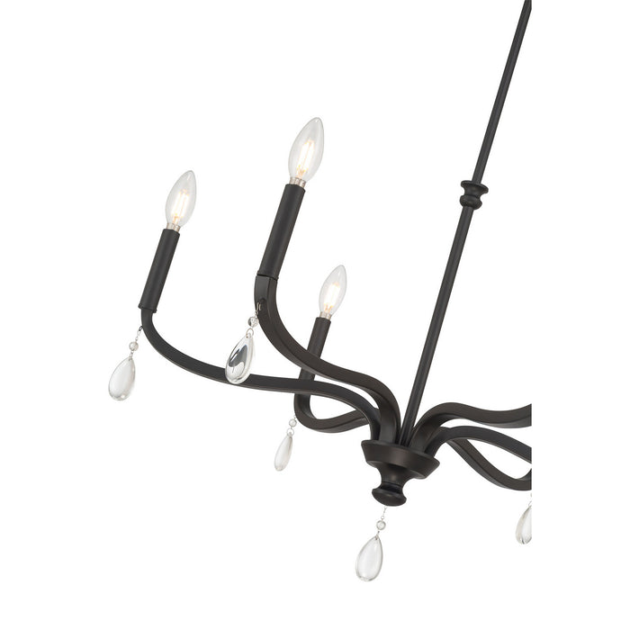 Millennium - 220106-MB - Six Light Chandelier - Viremont - Matte Black