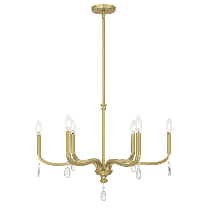 Millennium - 220106-VB - Six Light Chandelier - Viremont - Vintage Brass