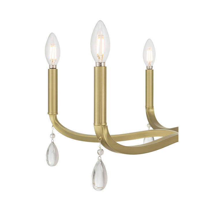 Millennium - 220106-VB - Six Light Chandelier - Viremont - Vintage Brass