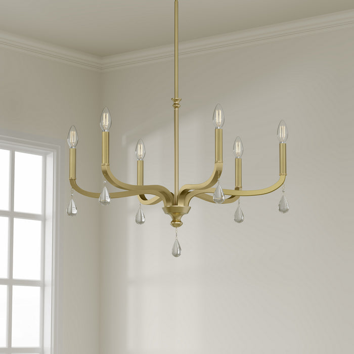Millennium - 220106-VB - Six Light Chandelier - Viremont - Vintage Brass