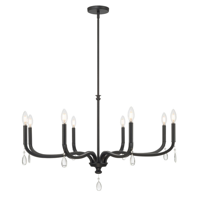 Millennium - 220108-MB - Eight Light Chandelier - Viremont - Matte Black