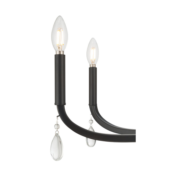 Millennium - 220108-MB - Eight Light Chandelier - Viremont - Matte Black