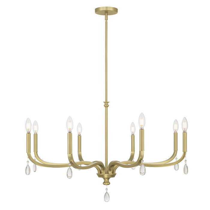 Millennium - 220108-VB - Eight Light Chandelier - Viremont - Vintage Brass