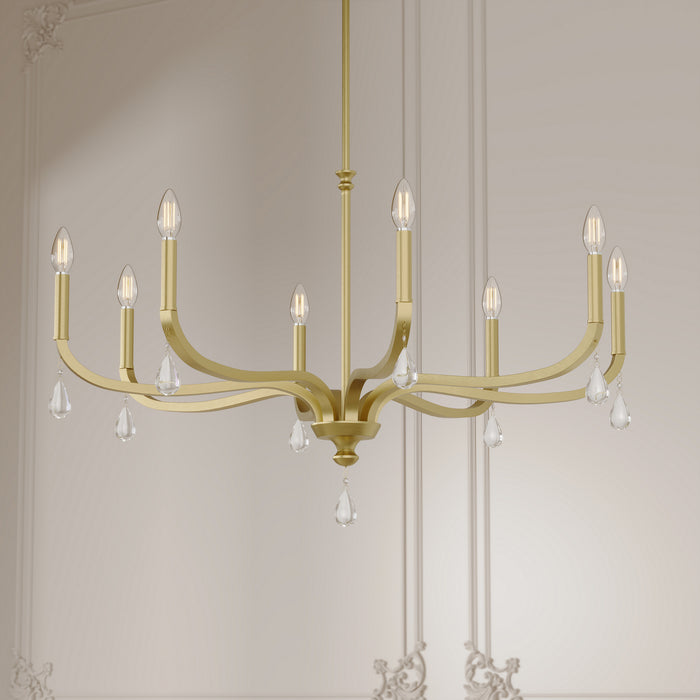 Millennium - 220108-VB - Eight Light Chandelier - Viremont - Vintage Brass