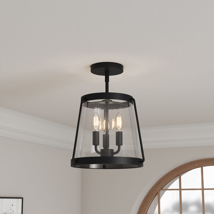 Millennium - 230103-MB - Three Light Semi-Flush Mount - Adabella - Matte Black