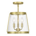 Millennium - 230103-VB - Three Light Semi-Flush Mount - Adabella - Vintage Brass