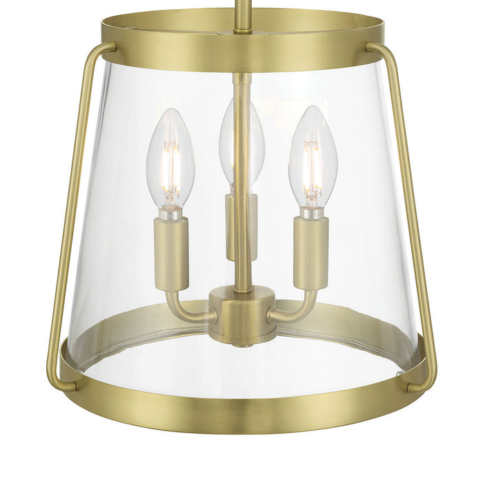 Millennium - 230103-VB - Three Light Semi-Flush Mount - Adabella - Vintage Brass
