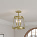 Millennium - 230103-VB - Three Light Semi-Flush Mount - Adabella - Vintage Brass