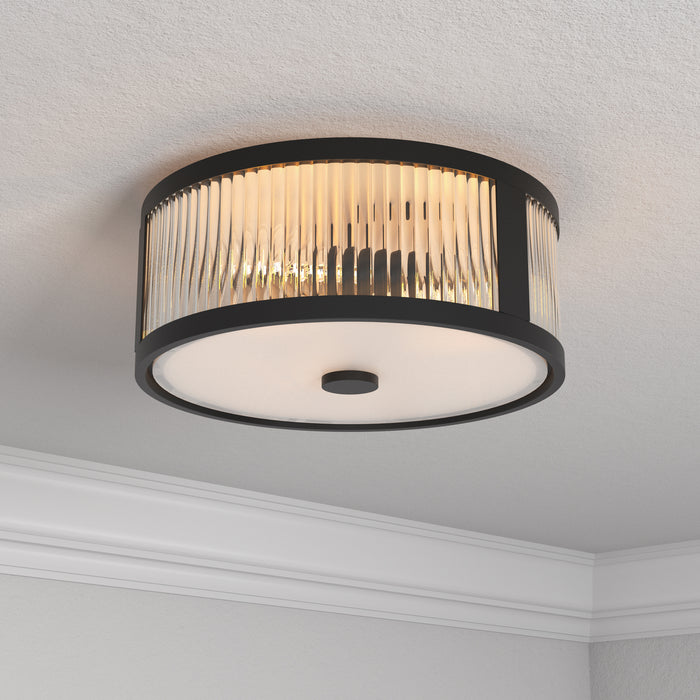 Millennium - 23203-MB - Three Light Flush Mount - Ardezia - Matte Black