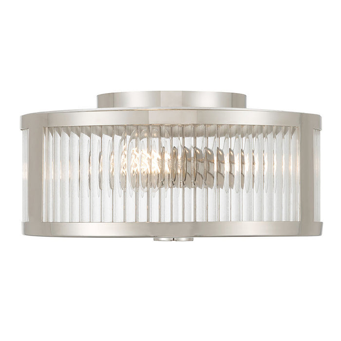 Millennium - 23203-PN - Three Light Flush Mount - Ardezia - Polished Nickel