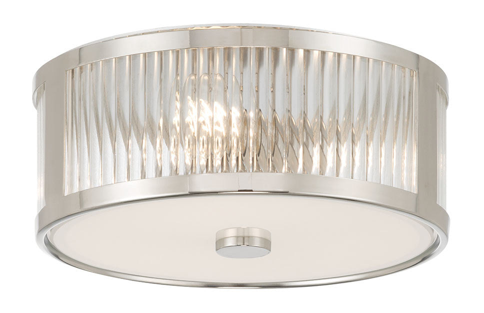 Millennium - 23203-PN - Three Light Flush Mount - Ardezia - Polished Nickel