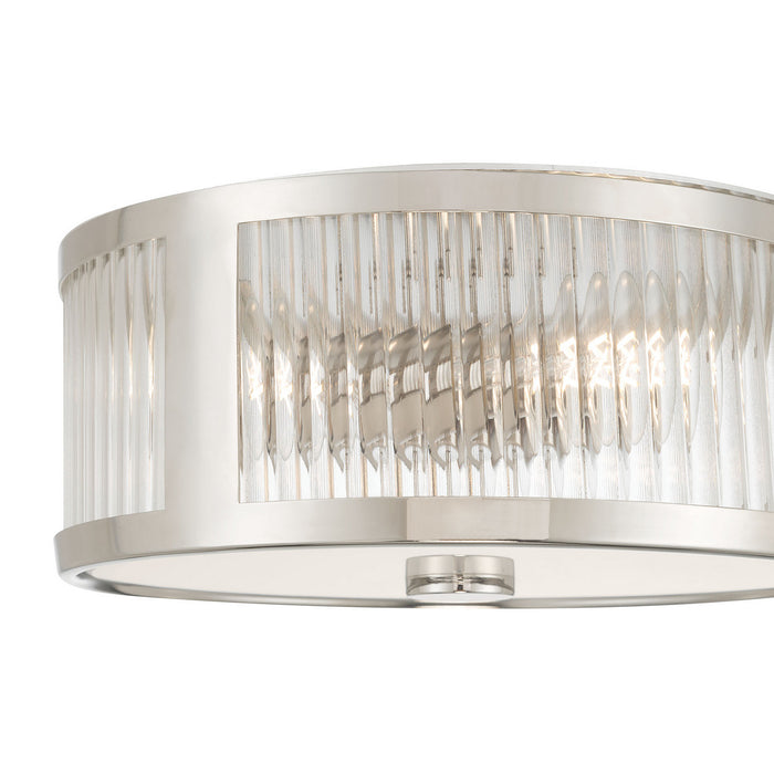 Millennium - 23203-PN - Three Light Flush Mount - Ardezia - Polished Nickel