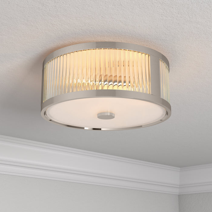 Millennium - 23203-PN - Three Light Flush Mount - Ardezia - Polished Nickel