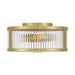 Millennium - 23203-VB - Three Light Flush Mount - Ardezia - Vintage Brass