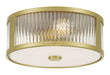Millennium - 23203-VB - Three Light Flush Mount - Ardezia - Vintage Brass