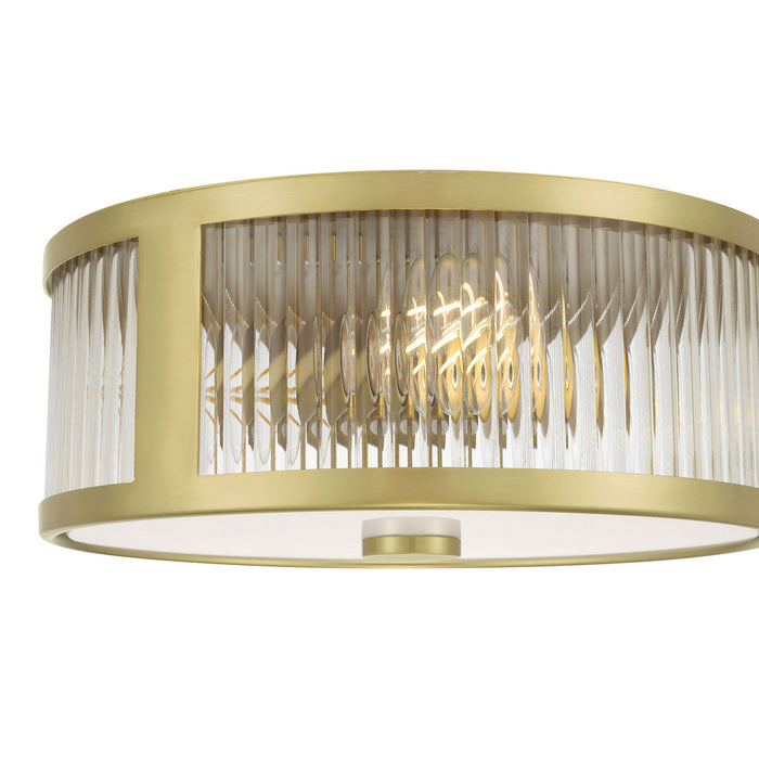 Millennium - 23203-VB - Three Light Flush Mount - Ardezia - Vintage Brass