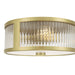 Millennium - 23203-VB - Three Light Flush Mount - Ardezia - Vintage Brass